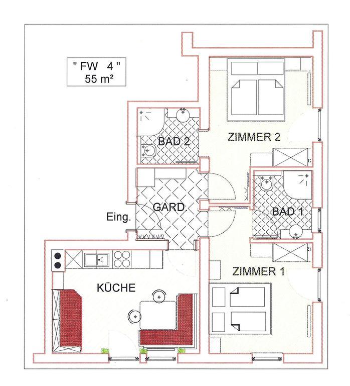 Апартаменты Haus Edring Тукс Номер фото